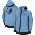Men's Memphis Grizzlies Nike Blue Authentic Showtime Performance Full-Zip Hoodie Jacket