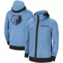Men's Memphis Grizzlies Nike Blue Authentic Showtime Performance Full-Zip Hoodie Jacket - thejerseys