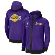 Men's Los Angeles Lakers Purple Hoodie Jacket - thejerseys