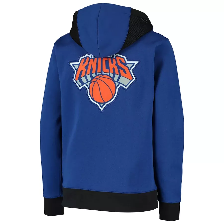 Men's New York Knicks Blue Hoodie Jacket - thejerseys