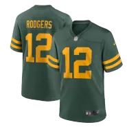 Men Green Bay Packers Aaron Rodgers #12 Green Game Jersey - thejerseys