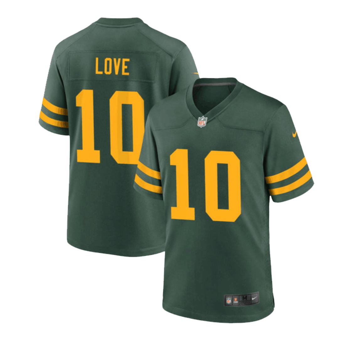 Men Green Bay Packers Jordan Love 10 Green Game Jersey TheJerseys