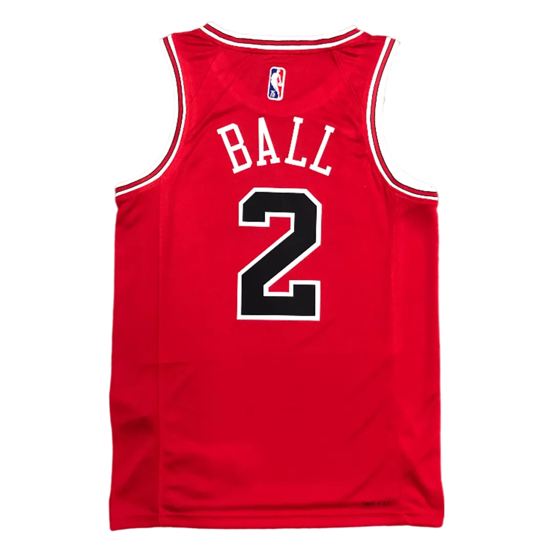Men's Chicago Bulls Lonzo Ball #2 Red Swingman Jersey 2021 - Icon Edition - thejerseys