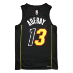 Men's Miami Heat Bam Adebayo #13 Black Swingman Jersey 2021/22 - City Edition - thejerseys