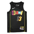 Men's Miami Heat Bam Adebayo #13 Black Swingman Jersey 2021/22 - City Edition - thejerseys