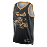 Men's Toronto Raptors OG Anunoby #3 Nike Black 2021 Swingman NBA Jersey - City Edition