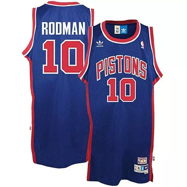 Men's Detroit Pistons Dennis Rodman #10 Black Hardwood Classics Jersey - thejerseys