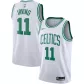 Men's Boston Celtics Irving #11 White Swingman Jersey - Icon Edition - thejerseys
