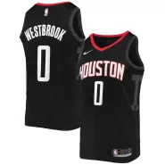 Men's Houston Rockets Westbrook #0 Black Swingman Jersey - Statement Edition - thejerseys