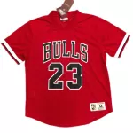 Men's Chicago Bulls Michael Jordan #23 Mitchell&Ness Red Name And Number Mesh Top - thejerseys