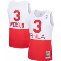 Men's Philadelphia 76ers Allen Iverson #3 Mitchell & Ness White Hardwood Classics Jersey - thejerseys