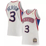 Men's Philadelphia 76ers Mitchell & Ness White Swingman NBA Jersey - Classic Edition - thejerseys