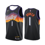 Men's Phoenix Suns Devin Booker #1 Nike Black 2021 Swingman NBA Jersey - City Edition