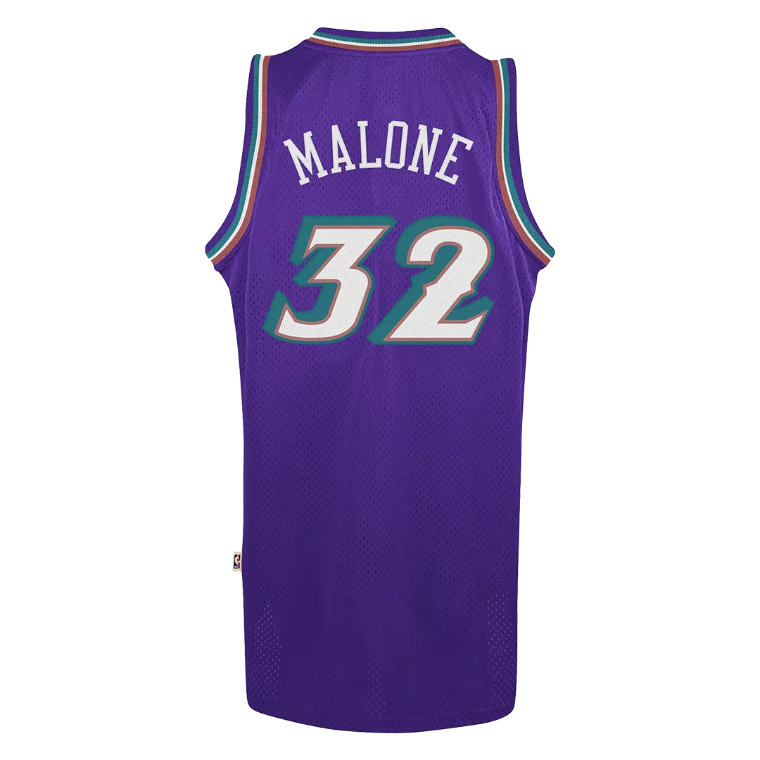 Men's Utah Jazz Karl Malone #32 Purple Hardwood Classics Jersey 1996/97 - thejerseys