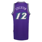 Men's Utah Jazz John Stockton #12 Purple Hardwood Classics Swingman Jersey 1996/97 - thejerseys