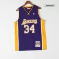 Men's Los Angeles Lakers Shaquille O'NEAL #34 Purple Hardwood Classics Swingman Jersey 1999/00 - thejerseys