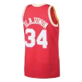 Men's Houston Rockets Hakeem Olajuwon #34 Red Hardwood Classics Swingman Jersey 1993/94 - thejerseys