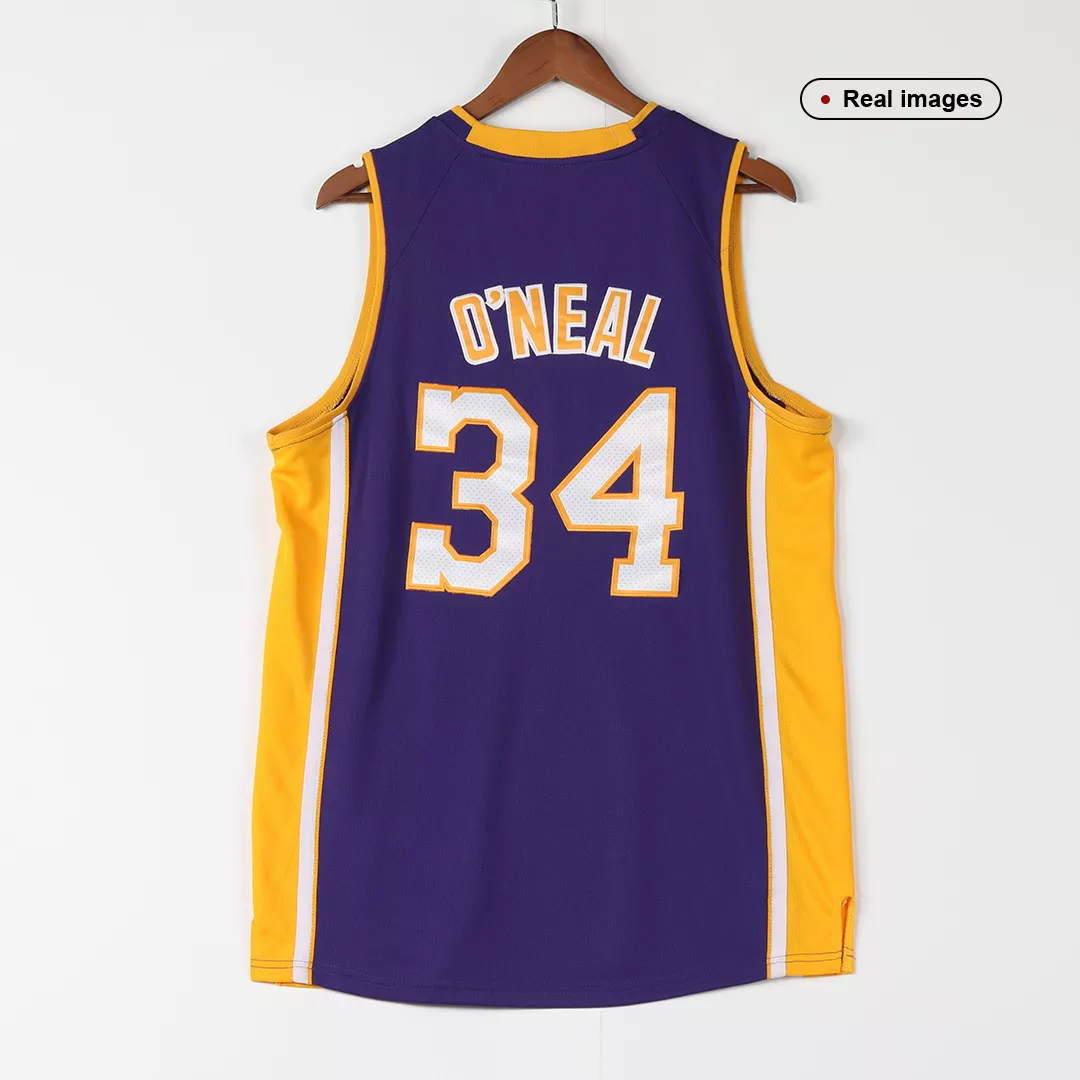 Men's Los Angeles Lakers Shaquille O'NEAL #34 Purple Hardwood Classics Jersey 1999/00 - thejerseys