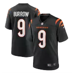 Men Cincinnati Bengals Joe Burrow #9 Nike Black Game Jersey - thejerseys