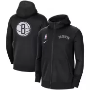 Men's Brooklyn Nets Nike Black Authentic Showtime Performance Full-Zip Hoodie Jacket - thejerseys