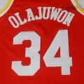 Men's Houston Rockets Hakeem Olajuwon #34 Red Hardwood Classics Swingman Jersey 1993/94 - thejerseys