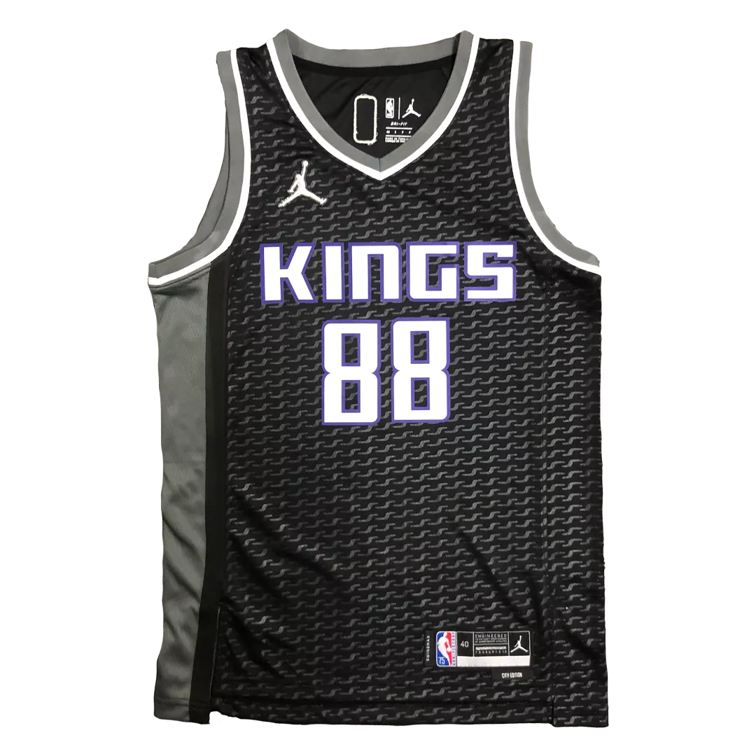 Men's Sacramento Kings Neemias Queta #88 Black Swingman Jersey 2021/22 - City Edition - thejerseys
