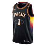 Men's Phoenix Suns Devin Booker #1 Nike Black 2021/22 Swingman Jersey