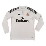 Real Madrid Home Retro Soccer Jersey Long Sleeve 2014/15 - thejerseys