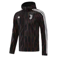 Juventus Black Hoodie Windbreaker Jacket 2021/22 For Adults - thejerseys