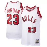 Men's Chicago Bulls Jordan #23 White Hardwood Classics Jersey 1984/85 - thejerseys