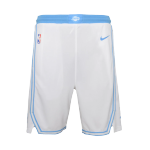 Los Angeles Lakers Nike White 2020/21 Swingman NBA Shorts - City Edition