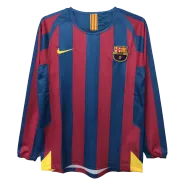 Barcelona Home Retro Long Sleeve Soccer Jersey 2005/06 - thejerseys
