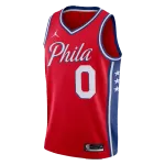 Men's Philadelphia 76ers Tyrese Maxey #0 Red Swingman Jersey - Icon Edition - thejerseys