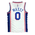 Men's Philadelphia 76ers Tyrese Maxey #0 White Swingman Jersey 2021/22 - Icon Edition - thejerseys