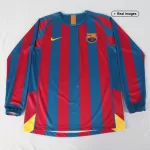 Barcelona Home Retro Long Sleeve Soccer Jersey 2005/06 - thejerseys