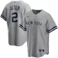 Men New York Yankees Derek Jeter #2 Home Grey Replica Jersey - thejerseys
