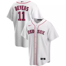 Men Boston Red Sox Rafael Devers #11 Home White Replica Jersey - thejerseys