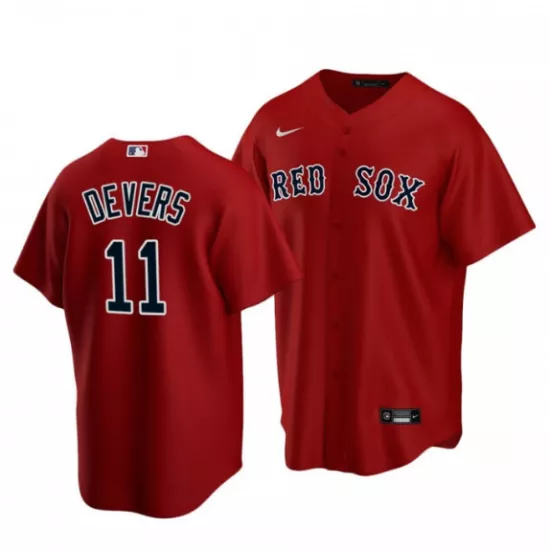 Men Boston Red Sox Rafael Devers #11 Home Red Replica Jersey - thejerseys