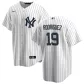 Men New York Yankees Alex Rodriguez #19 Home White Replica Jersey - thejerseys