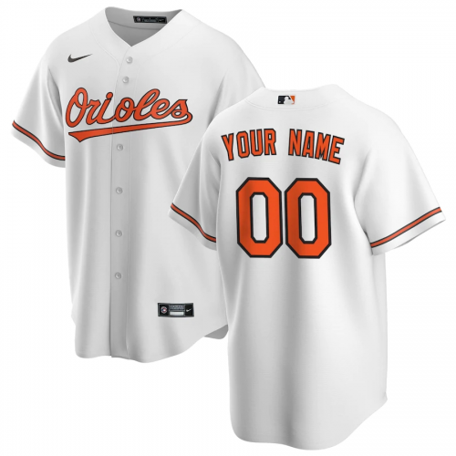 Men's Baltimore Orioles Nike White Home Authentic Custom Jersey