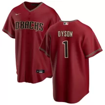 Men's Arizona Diamondbacks Jarrod Dyson #1 Nike Red 2020 Alternate Replica Jersey - thejerseys