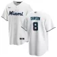 Men Miami Marlins Andre Dawson #8 Home White Replica Jersey - thejerseys