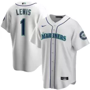 Men Seattle Mariners Kyle Lewis #1 Home White Replica Jersey - thejerseys