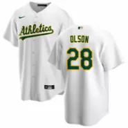 Men's Oakland Athletics Matt Olson #28 Nike White Home 2020 Replica Jersey - thejerseys