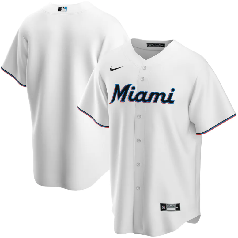 Men's Miami Marlins Christian Yelich #21 Nike White Home 2020