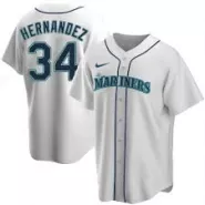 Men Seattle Mariners Félix Hernández #34 Home White Replica Jersey - thejerseys