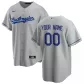 Men Los Angeles Dodgers Gray Custom Replica Jersey - thejerseys