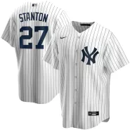 Men's New York Yankees Giancarlo Stanton #27 Nike White Home 2020 Replica Jersey - thejerseys