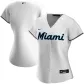 Women Miami Marlins Home White Replica Jersey - thejerseys