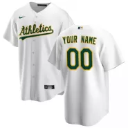 Men Oakland Athletics Home White Custom Replica Jersey - thejerseys